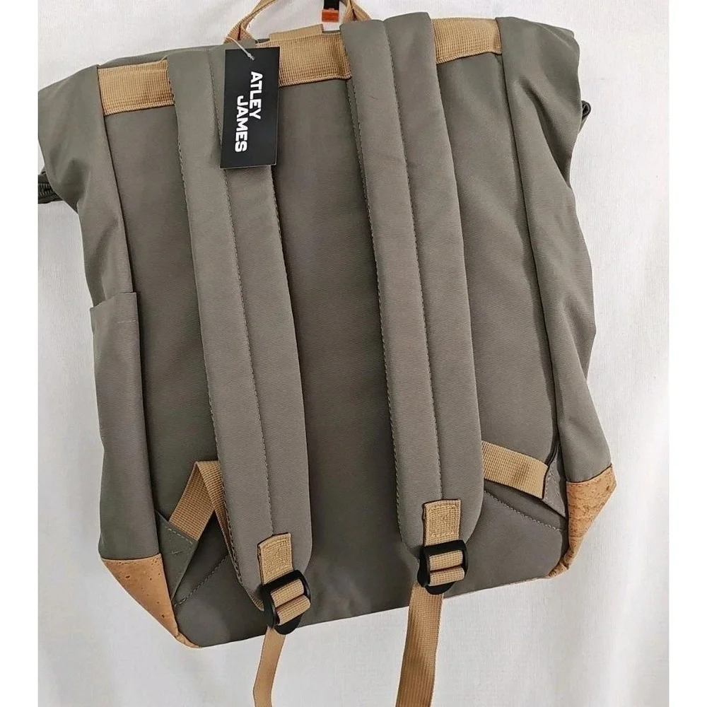 Atley James Dakota Backpack Tan Brown Cork New Minimalist Bag Satchel‎